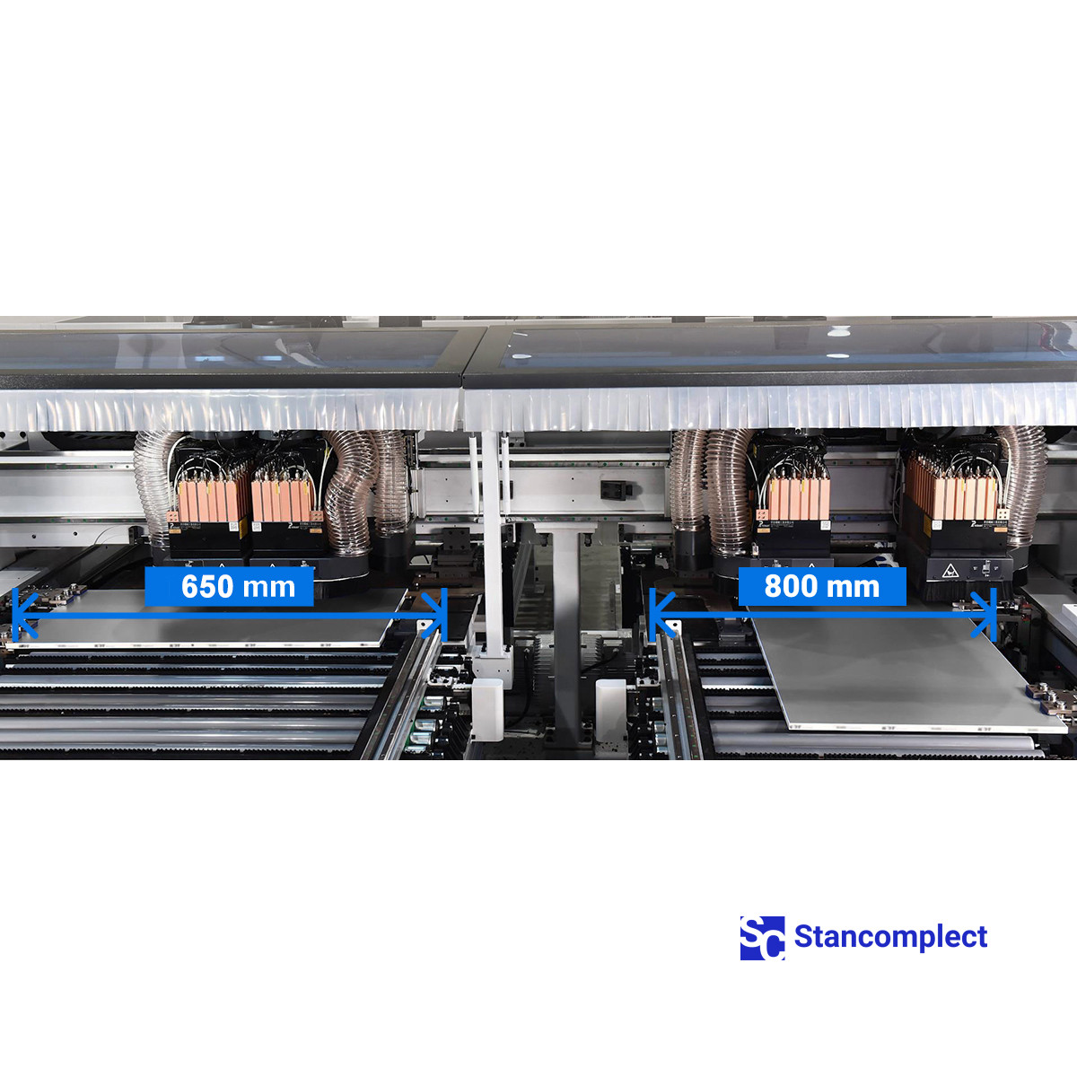 CNC drilling center KD-868HA with two working tables and six drilling groups